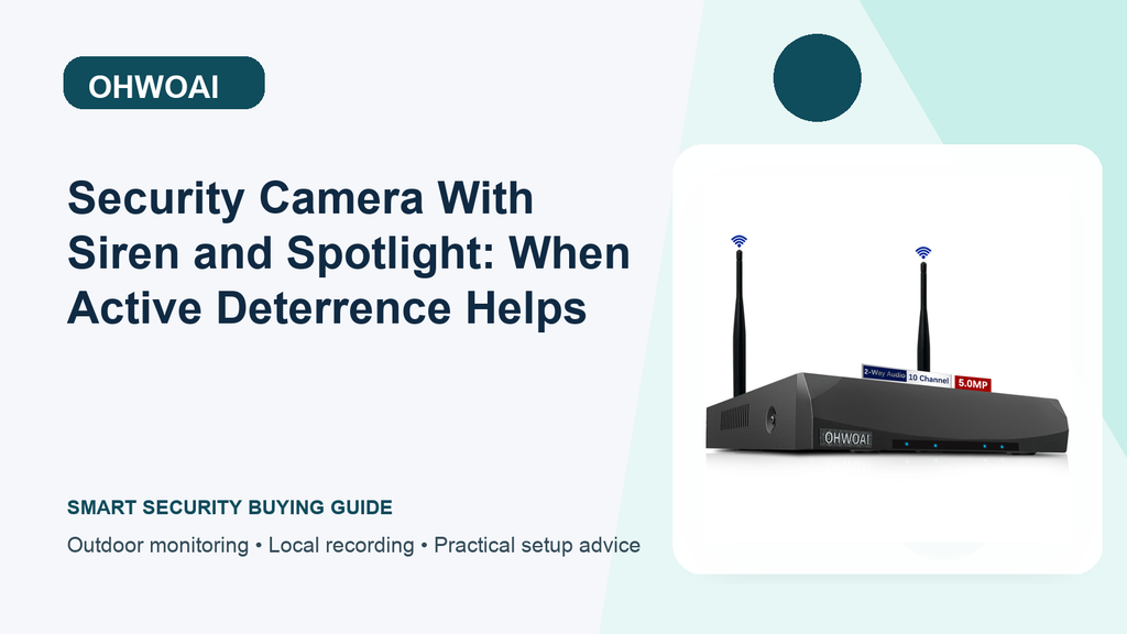 Security Camera With Siren and Spotlight: When Active Deterrence Helps