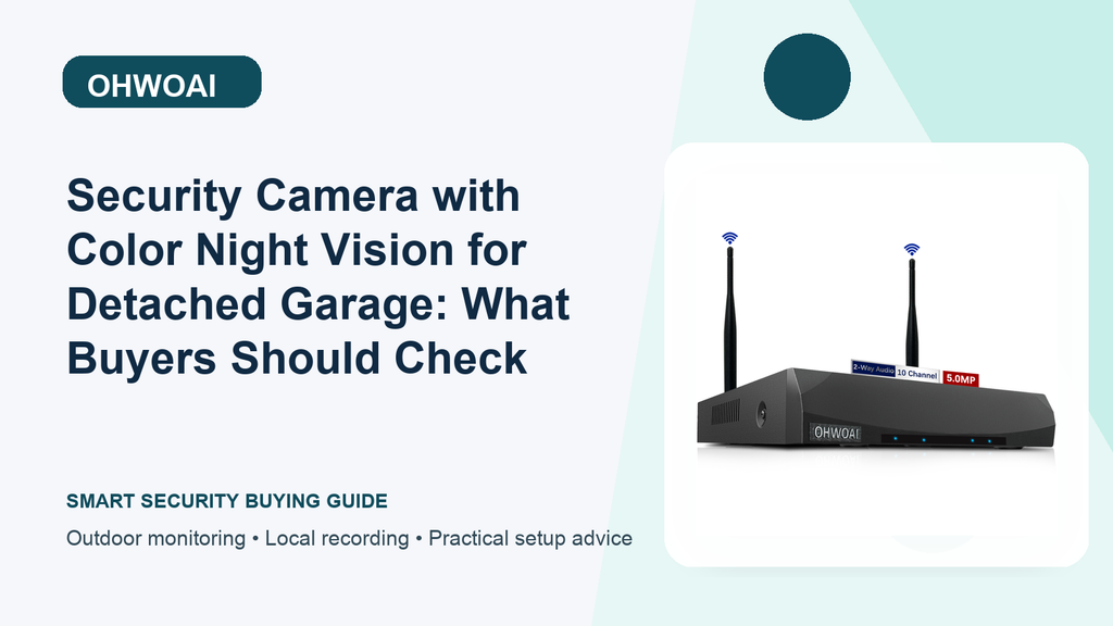Detached Garage Security Setup: Security Camera with Color Night Vision and Coverage Gaps
