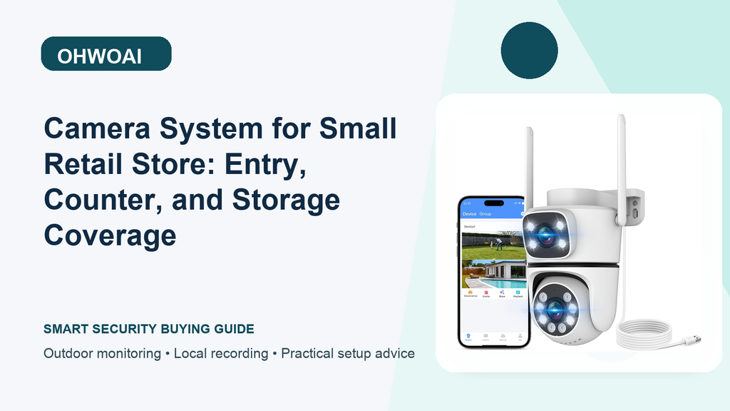 Camera System for Small Retail Store: Entry, Counter, and Storage Coverage