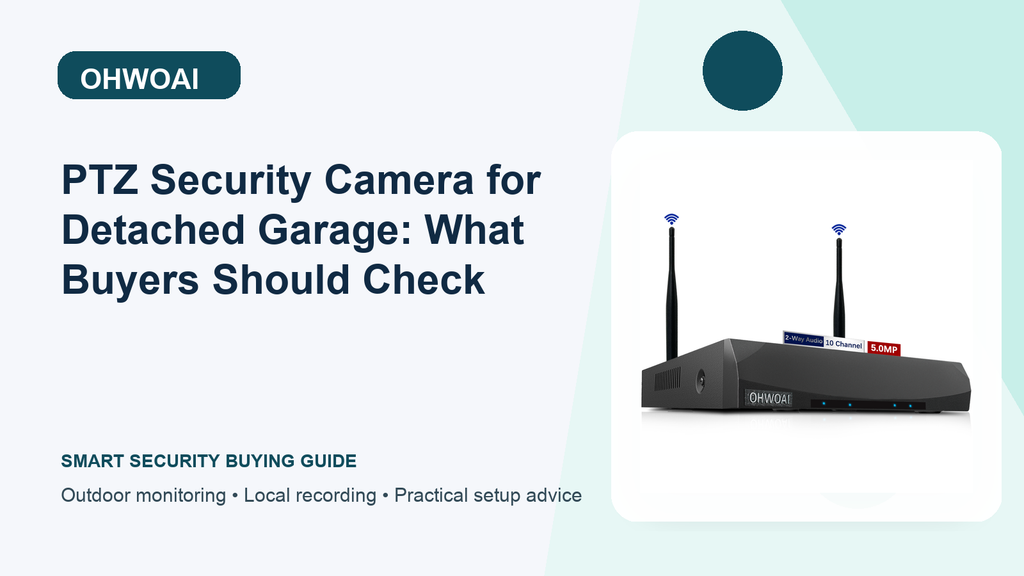 Detached Garage Security Setup: PTZ Security Camera and Boat Docks | OHWOAI
