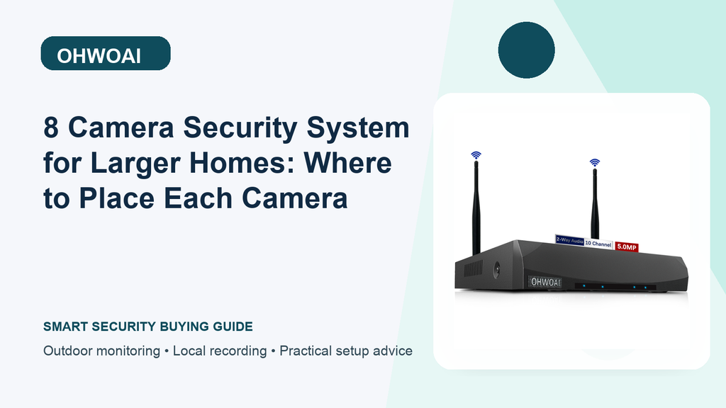 8 Camera Security System for Larger Homes: Where to Place Each Camera