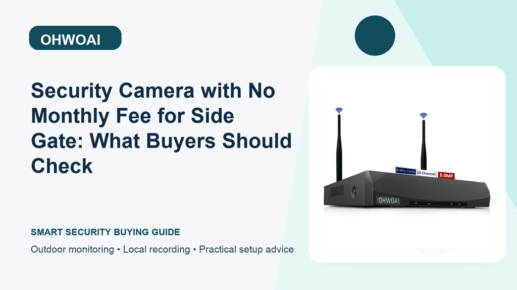 Security Camera with No Monthly Fee Buying Guide for Side Gate: Local Storage