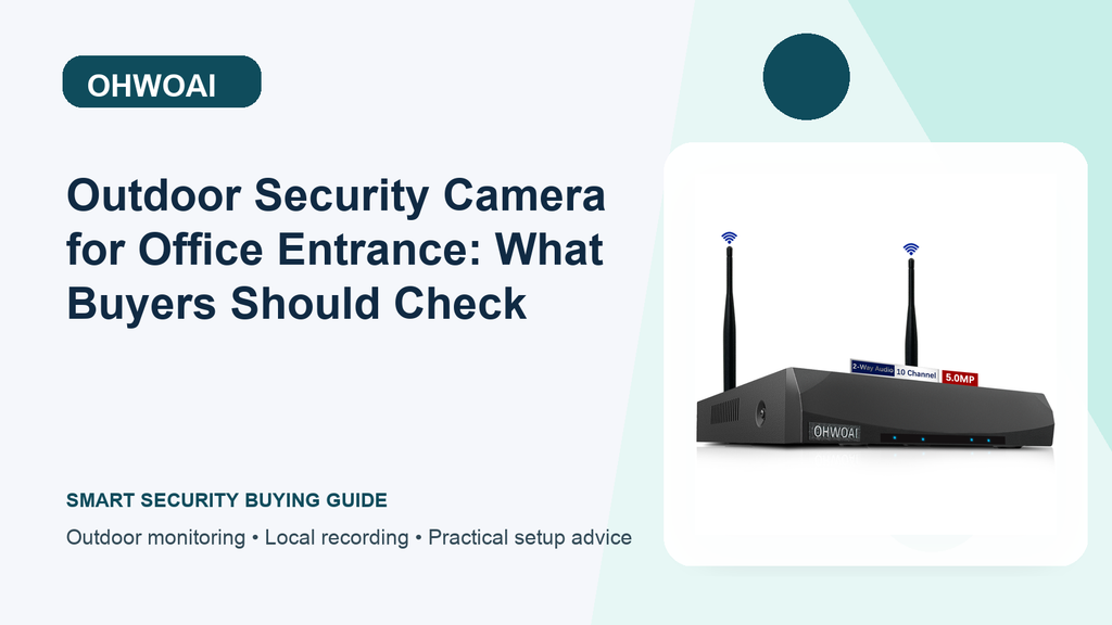 Office Entrance Coverage: Outdoor Security Camera for Motion Alerts | OHWOAI