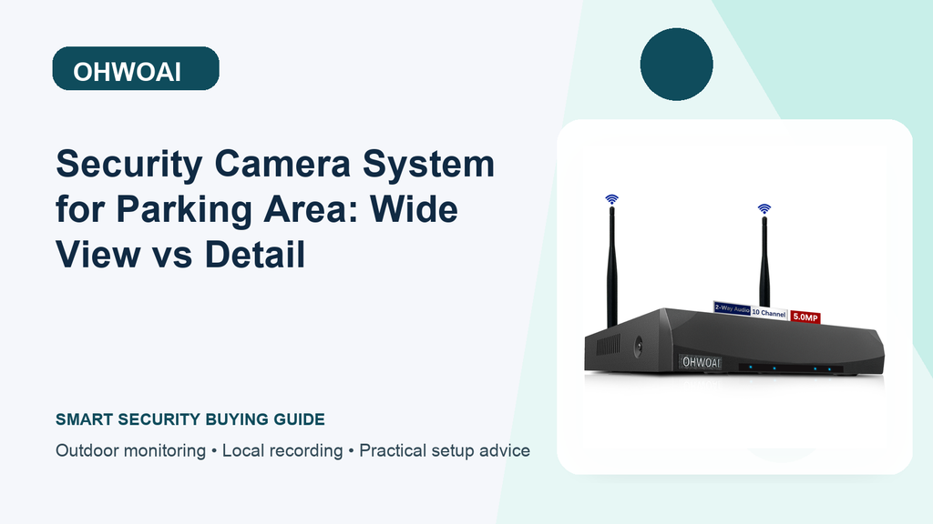 Security Camera System for Parking Area: Wide View vs Detail