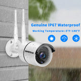 【2K 3.0MP & Dual Antenna】 All in One Monitor Wireless Security Camera System with 10" HD Screen,2Pcs CCTV WiFi IP Cameras,AI Human Detection