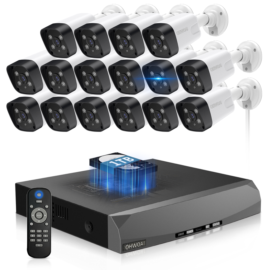 《𝟭𝟯𝟬°𝗪𝗶𝗱𝗲 𝗔𝗻𝗴𝗹𝗲 & 𝟮-𝗪𝗮𝘆 𝗔𝘂𝗱𝗶𝗼》Outdoor Security Camera System, 4K/8MP IP Wired Cameras, Video Surveillance Systems, Surveillance DVR Kits (Enjoy $20 Off Instantly)