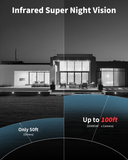 《122° Wide-Angle & 80FT Night Vision》Outdoor Wired Security Camera System,CCTV Cameras Outside, Video Surveillance Systems, Surveillance DVR Kits (Enjoy $10 Off Instantly)