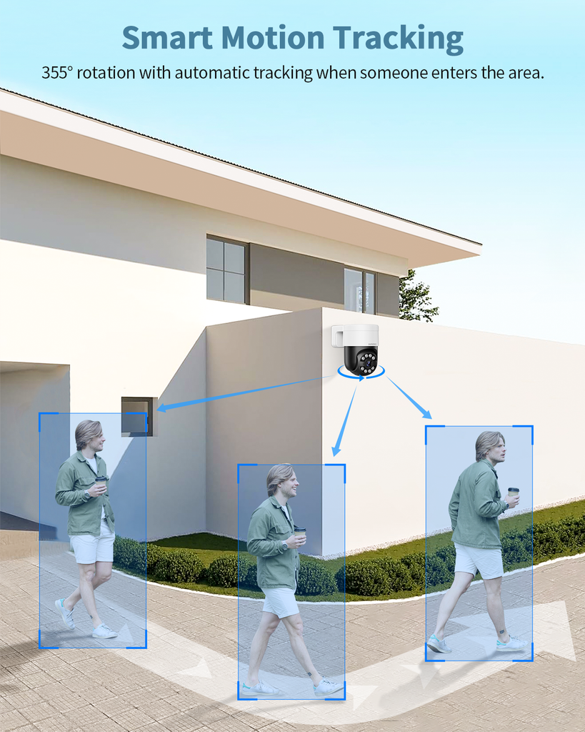 Extend Wired PTZ Cameras POE Security Camera System,4K/8.0 Megapixel Home Video Surveillance Systems