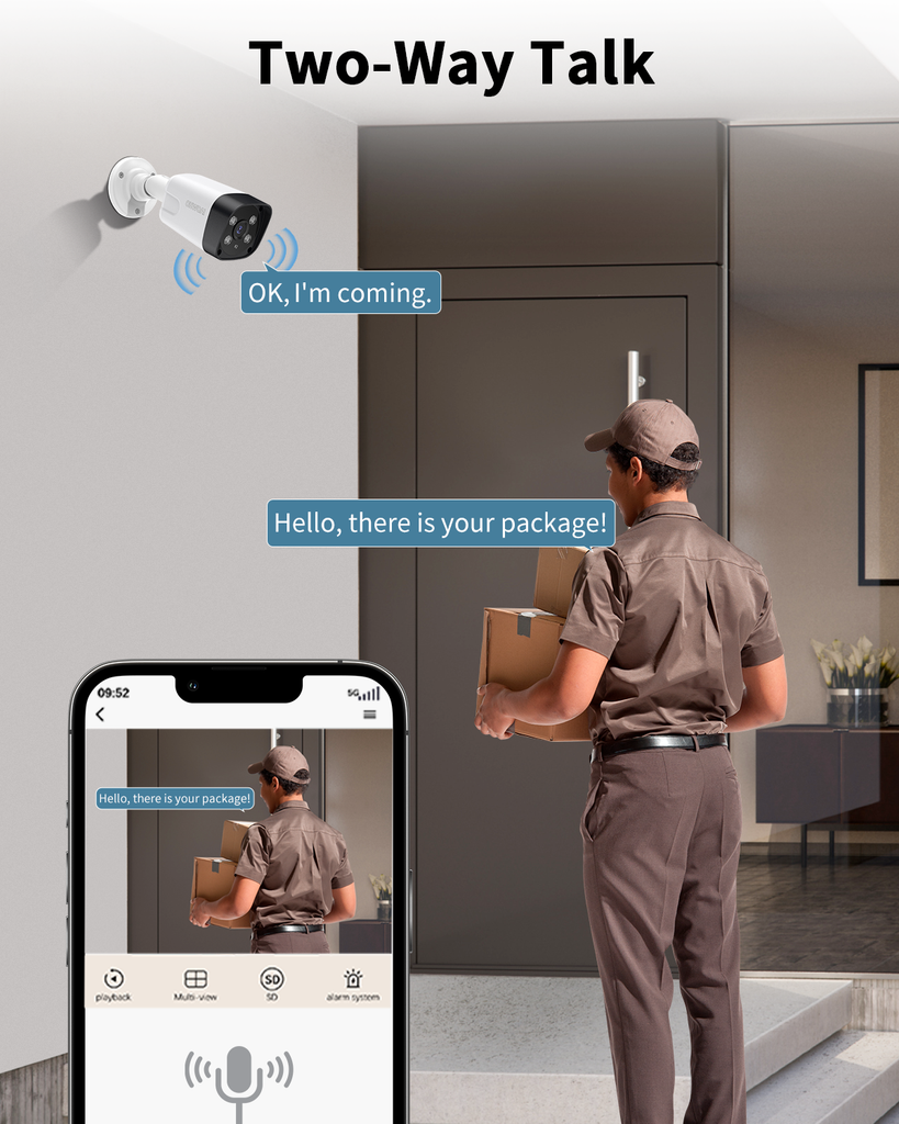 《𝟭𝟯𝟬°𝗪𝗶𝗱𝗲 𝗔𝗻𝗴𝗹𝗲 & 𝟮-𝗪𝗮𝘆 𝗔𝘂𝗱𝗶𝗼》Outdoor Security Camera System, 4K/8MP IP Wired Cameras, Video Surveillance Systems, Surveillance DVR Kits (Enjoy $10 Off Instantly)