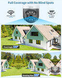 《130°Wide Angle & 2-Way Audio 》4K Outdoor Wired Security Camera System,360 Degrees Security PTZ IP Cameras,Surveillance Video Equipment, Surveillance DVR Kits (Enjoy $10 Off Instantly)