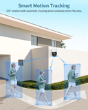 《130°Wide Angle & 2-Way Audio 》4K Outdoor Wired Security Camera System,360 Degrees Security PTZ IP Cameras,Surveillance Video Equipment, Surveillance DVR Kits (Enjoy $10 Off Instantly)