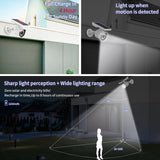 Solar Spot Lights Outdoor Motion Sensor, Wireless Solar Security LED Spotlight, 1600 Lumens Waterproof Driveway Motion Light, Solar IR Floodlight with Motion Detector, Infrared Security Alarm Light