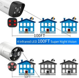 Wireless Security Camera Extend, 5.0MP Ultra-HD Home Surveillance IR LED Camera, Work WiFi Kits, Indoor&Outdoor IP Camera