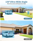 Extend Camera for Outdoor CCTV Security Camera System with 130°Wide Angle-Lens,8.0MP IP Wired Security Cameras,Home Surveillance Video Equipment