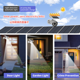 Solar Spot Lights Outdoor Motion Sensor, Wireless Solar Security LED Spotlight, 1600 Lumens Waterproof Driveway Motion Light, Solar IR Floodlight with Motion Detector, Infrared Security Alarm Light