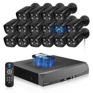 《130° Wide Angle & 2-Way Audio》Outdoor Wired Security Camera System, Black 8MP IP Cameras,Home Video Surveillance (Enjoy $20 Off Instantly)