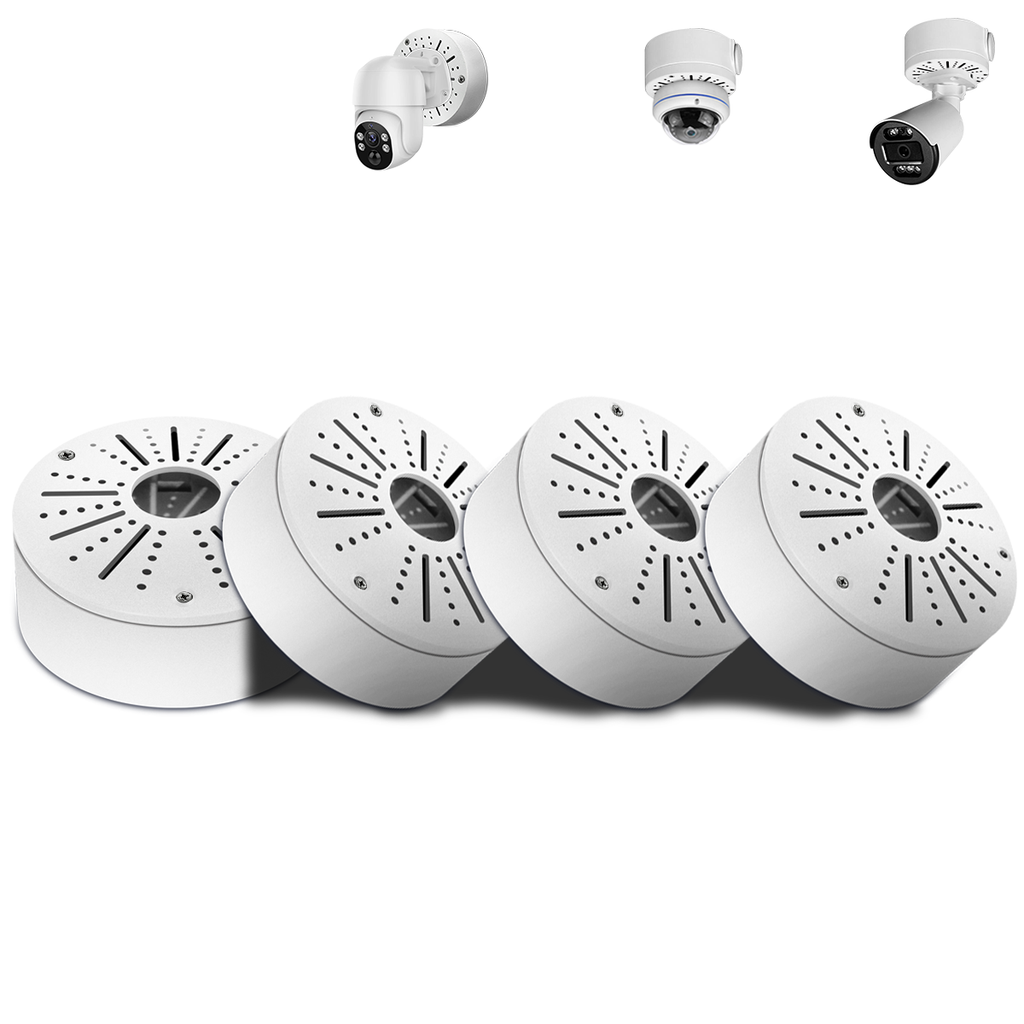 【Compatible Almost All Cameras Type】Universial Camera Junction Box Metal Universal Bullet Security Camera Junction Box Mount Bracket, Metal Indoor/Outdoor Camera Junction Box