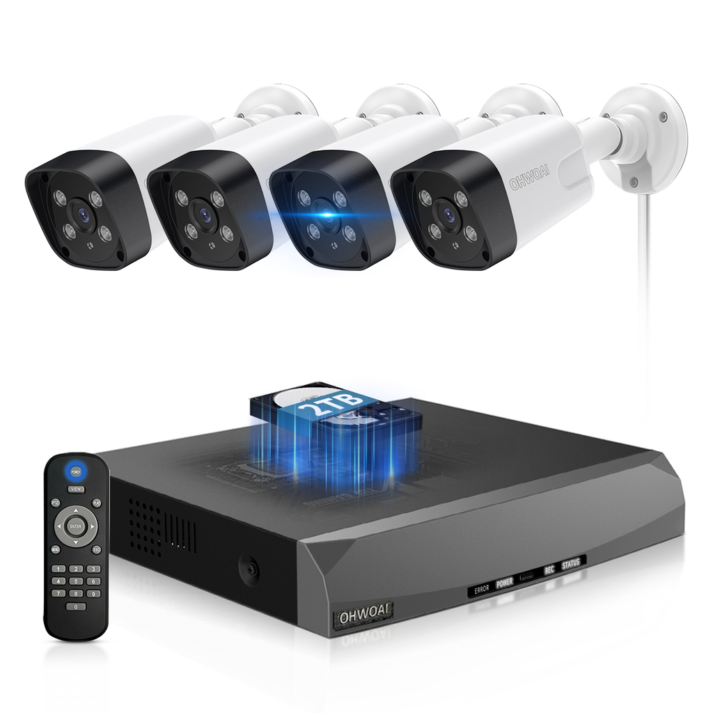 《𝟭𝟯𝟬°𝗪𝗶𝗱𝗲 𝗔𝗻𝗴𝗹𝗲 & 𝟮-𝗪𝗮𝘆 𝗔𝘂𝗱𝗶𝗼》Outdoor Security Camera System, 4K/8MP IP Wired Cameras, Video Surveillance Systems, Surveillance DVR Kits (Enjoy $10 Off Instantly)