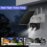 Solar Security Dome Camera,Home Surveillance Camera,OHWOAI Outdoor Wi-Fi IP Camera,AI Detection,Two-Way Audio,Night Vision,IP66 Waterproof