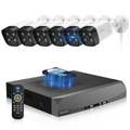 《𝟭𝟯𝟬°𝗪𝗶𝗱𝗲 𝗔𝗻𝗴𝗹𝗲 & 𝟮-𝗪𝗮𝘆 𝗔𝘂𝗱𝗶𝗼》Outdoor Security Camera System, 4K/8MP IP Wired Cameras, Video Surveillance Systems, Surveillance DVR Kits (Enjoy $20 Off Instantly)