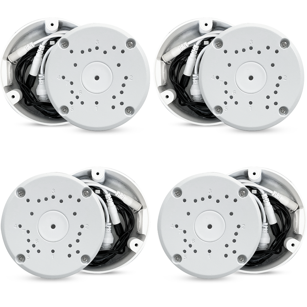 Universal Mount for Bullet Security Cameras, Waterproof Metal Junction Box for Outdoor Surveillance Camera, Conceal Cables on The Wall