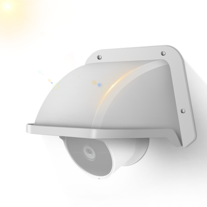 OHWOAI Universal Sun Rain Cover Shield, Backup Camera Rain Shield for Surveillance System, Outdoor Security Cameras Cover, Weatherproof White Case