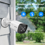 Wireless Security Camera System,3Pcs 5.0MP CCTV Home Wi-Fi IP Cameras,10 Channel NVR,AI Detection,Two-way Audio