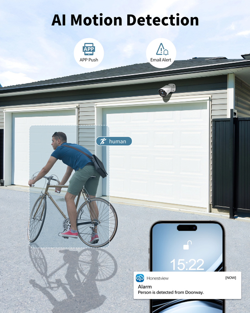 《122° Wide-Angle & 80FT Night Vision》Outdoor Wired Security Camera System,CCTV Cameras Outside, Video Surveillance Systems, Surveillance DVR Kits (Enjoy $10 Off Instantly)