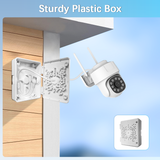 【Compatible with PTZ Cameras】 Security Camera Junction Box, Outdoor IP65 Waterproof CCTV Mounting Bracket, ABS Plastic Cable Concealment Box