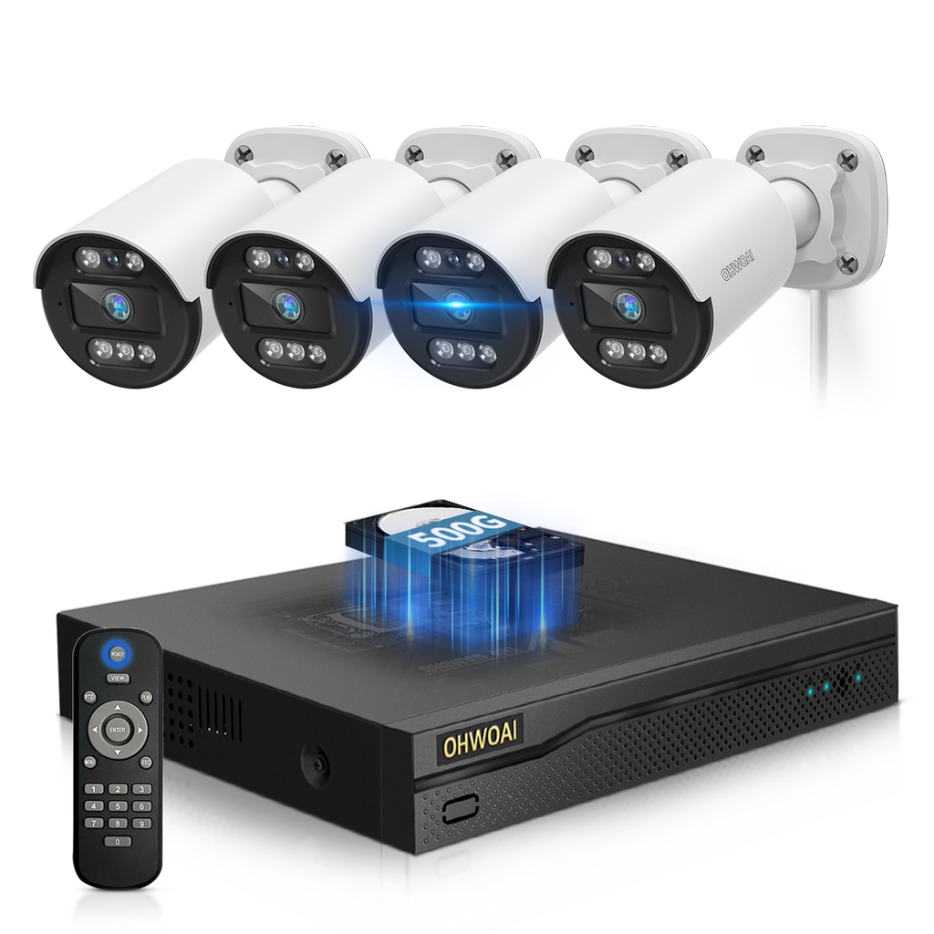 《122° Wide-Angle & 80FT Night Vision》Outdoor Wired Security Camera System,CCTV Cameras Outside, Video Surveillance Systems, Surveillance DVR Kits (Enjoy $10 Off Instantly)
