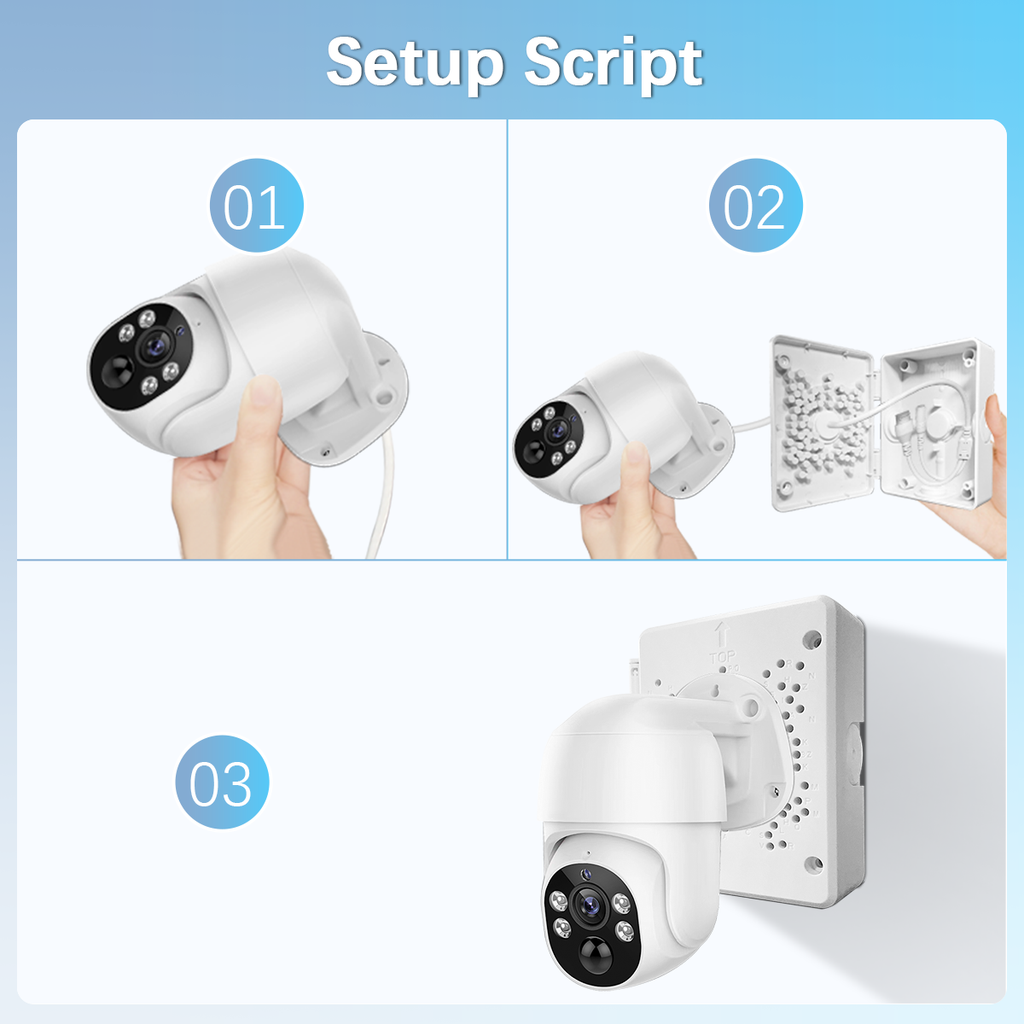【Compatible with PTZ Cameras】 Security Camera Junction Box, Outdoor IP65 Waterproof CCTV Mounting Bracket, ABS Plastic Cable Concealment Box