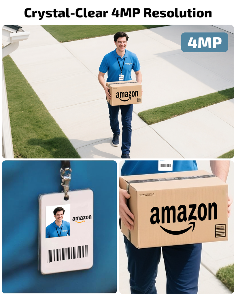 《100% Solar Powered &Full 360° Coverage》Outdoor Wireless PTZ Camera System, 4MP Solar Powered Battery Cameras,Home Video Surveillance, Surveillance DVR Kits (Enjoy $10 Off Instantly)