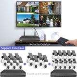 《Solar PTZ Camera & 100% Wire-Free》6pcs 4MP Solar Cameras for Home Security Outdoor Wireless System with 2-Way Audio,Expandable with 10-Ch NVR