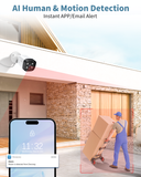 Extend Camera for Outdoor CCTV Security Camera System with 130°Wide Angle-Lens,8.0MP IP Wired Security Cameras,Home Surveillance Video Equipment