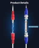 《2-in-1 Video Power Cable》 4-Pack 100FT White Extension Wire with BNC Connectors and RCA Adapter for Outdoor Security Camera DVR System