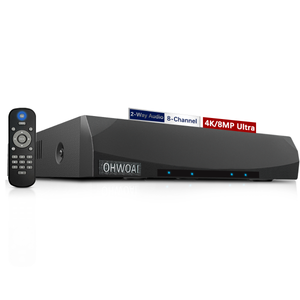 8-Channel POE NVR,4K / 8.0 Megapixel PoE Network Video Recorder for Security Camera System, Supports up to 8 x 8MP/4K IP Cameras PoE NVR