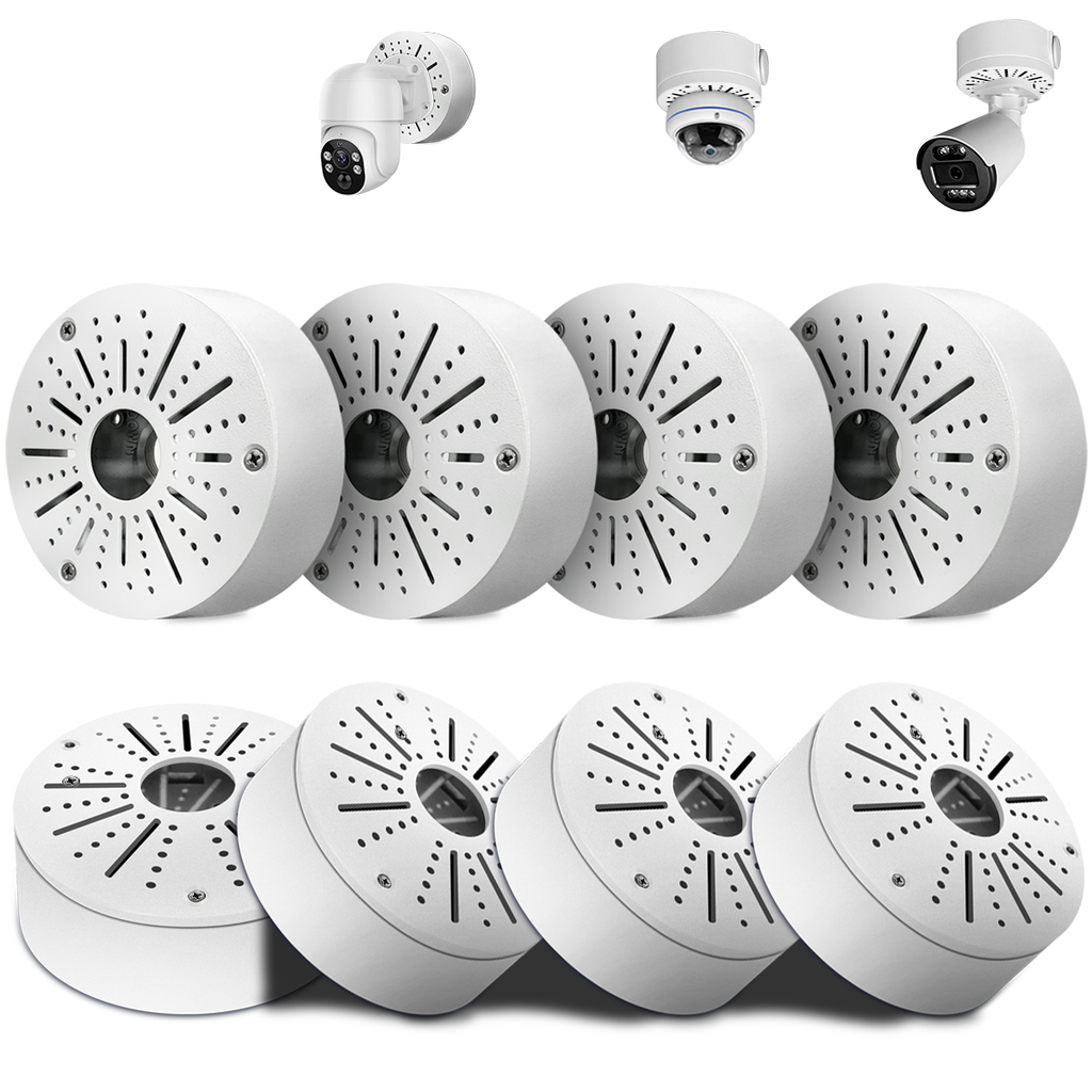 【Compatible Almost All Cameras Type】Universial Camera Junction Box Metal Universal Bullet Security Camera Junction Box Mount Bracket, Metal Indoor/Outdoor Camera Junction Box