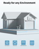 《2-in-1 Video Power Cable》 4-Pack 100FT White Extension Wire with BNC Connectors and RCA Adapter for Outdoor Security Camera DVR System