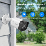 POE Security Camera Outdoor, Ethernet Outdoor IP 8MP Camera, Wired Surveillance Video Camera, 4K POE Bullet Camera, Work for POE Camera System