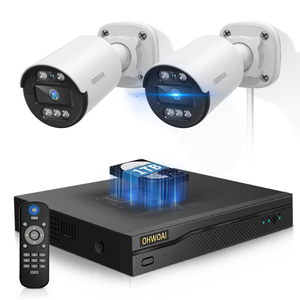 《122° Wide-Angle & 80FT Night Vision》Outdoor Wired Security Camera System,CCTV Cameras Outside, Video Surveillance Systems, Surveillance DVR Kits (Enjoy $10 Off Instantly)