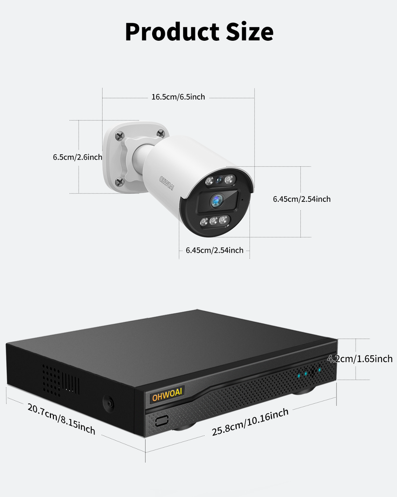 《122° Wide-Angle & 80FT Night Vision》Outdoor Wired Security Camera System,CCTV Cameras Outside, Video Surveillance Systems, Surveillance DVR Kits (Enjoy $10 Off Instantly)