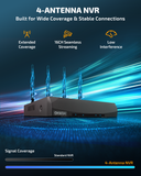 《100% Solar Powered &Full 360° Coverage》Outdoor Wireless PTZ Camera System, 4MP Solar Powered Battery Cameras,Home Video Surveillance, Surveillance DVR Kits (Enjoy $10 Off Instantly)