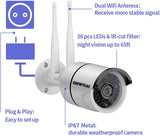 Wireless Security Camera Extend,3.0MP Ultra-HD Home Surveillance IR LED Camera Extend,Indoor&Outdoor IP Camera with Weatherproof/Night Vision