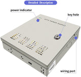 CCTV Power Supply 18 Channel Port Box,CCTV DC Distributed Power Box Supply Output AC to DC 12V 20A