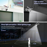 Solar Motion Sensor Light,Wireless Solar Security FloodLight Outdoor, OHWOAI 1600 Lumens LED Spotlights