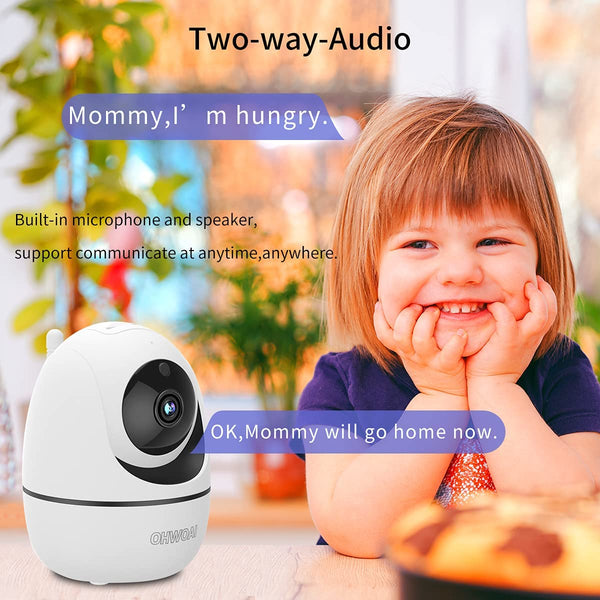 WOUWON Baby Monitor Babyphone Camera Video Baby Camera Bebe Nanny HD 5 Inch  LCD Two Way Talk PTZ Lullabies For New Born