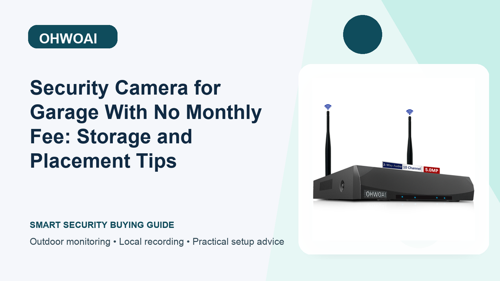 Security Camera for Garage With No Monthly Fee: Storage and Placement Tips