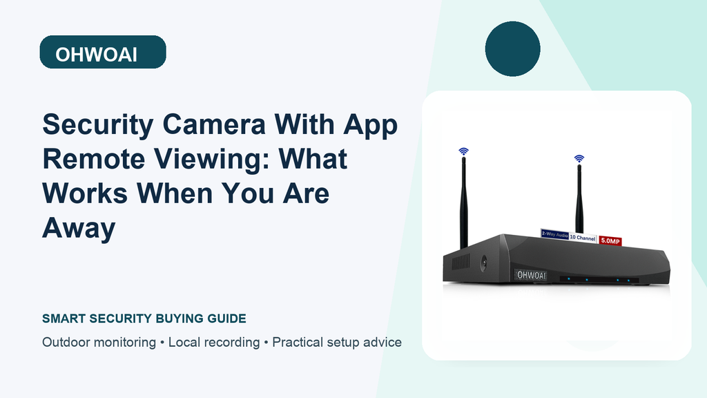 Security Camera With App Remote Viewing: What Works When You Are Away