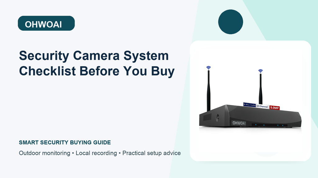 Security Camera System Checklist Before You Buy