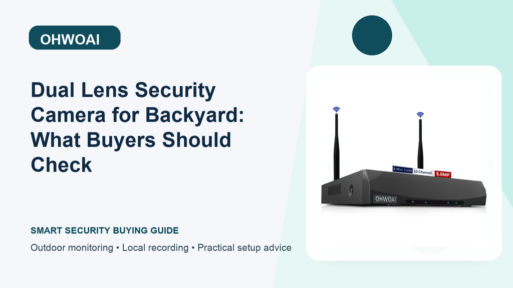 Backyard Coverage: Dual Lens Security Camera for Side Entrance | OHWOAI